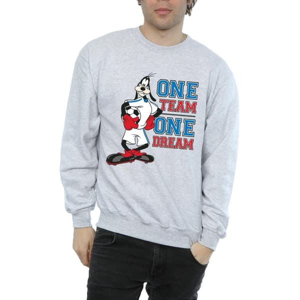 Disney Mens Goofy One Team One Dream Sweatshirt