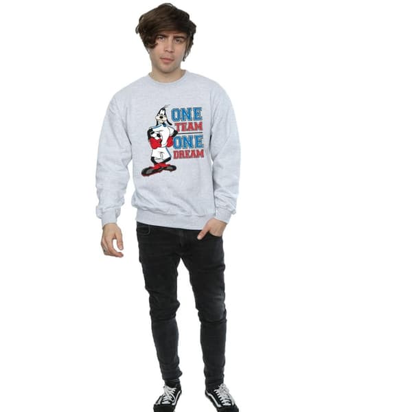 Disney Mens Goofy One Team One Dream Sweatshirt