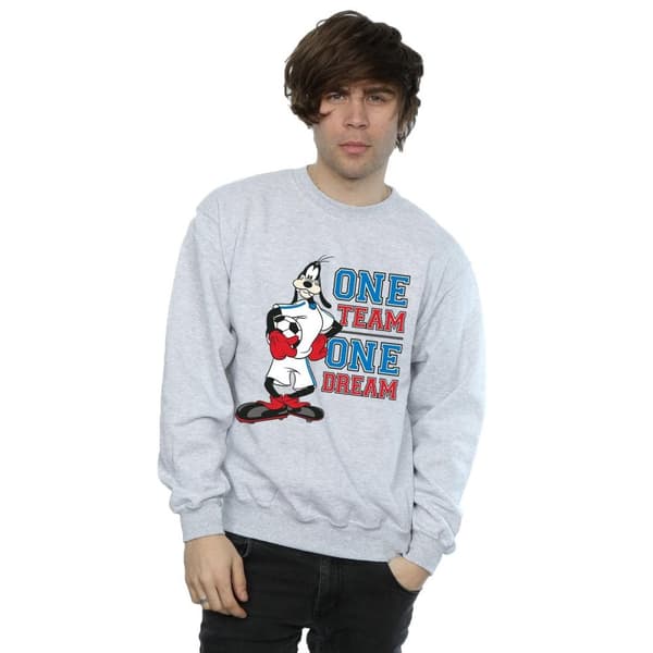 Disney Mens Goofy One Team One Dream Sweatshirt