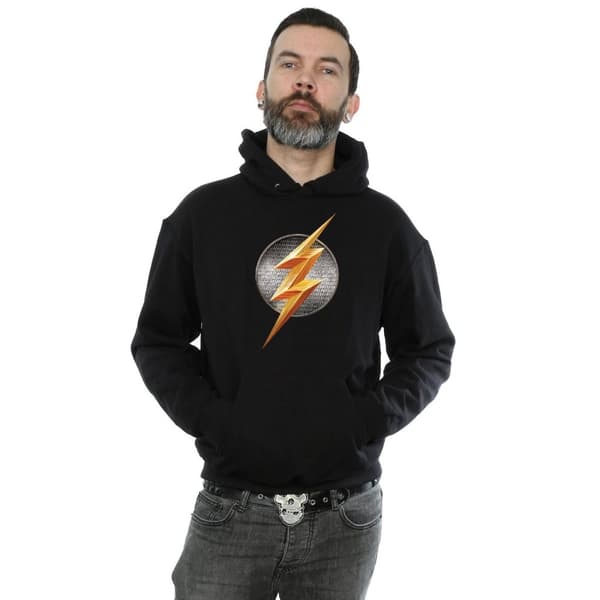 DC Comics Mens Justice League Movie Flash Emblem Hoodie