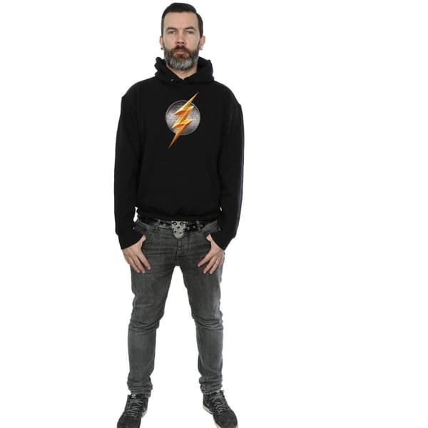 DC Comics Mens Justice League Movie Flash Emblem Hoodie