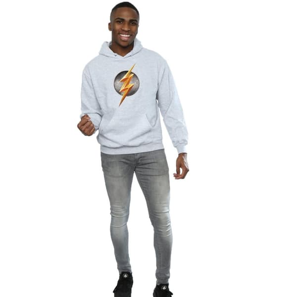 DC Comics Mens Justice League Movie Flash Emblem Hoodie