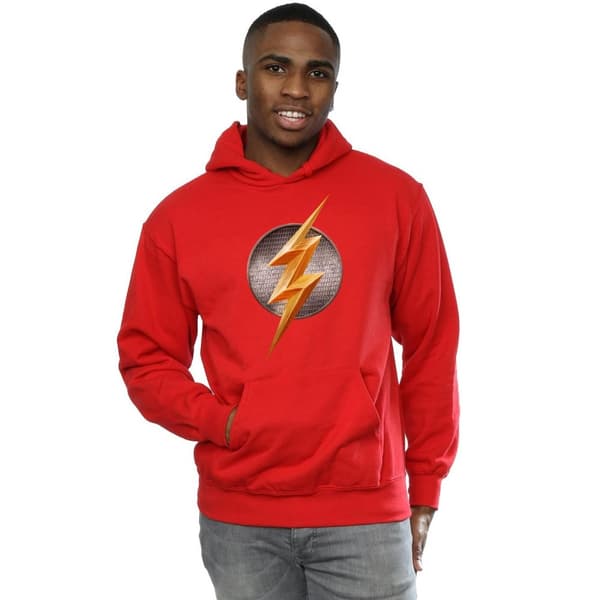 DC Comics Mens Justice League Movie Flash Emblem Hoodie
