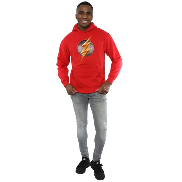 DC Comics Mens Justice League Movie Flash Emblem Hoodie