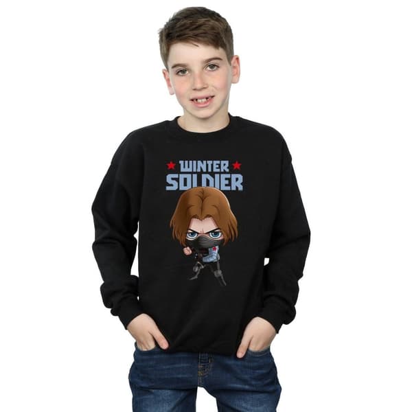 Marvel Boys Winter Soldier Bucky Toon Sweatshirt