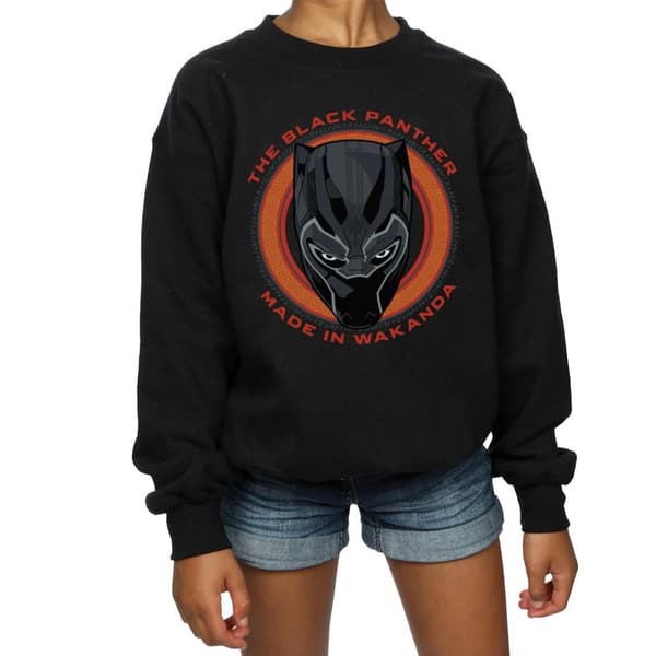 Marvel Girls Black Panther Made in Wakanda Red Sweatshirt