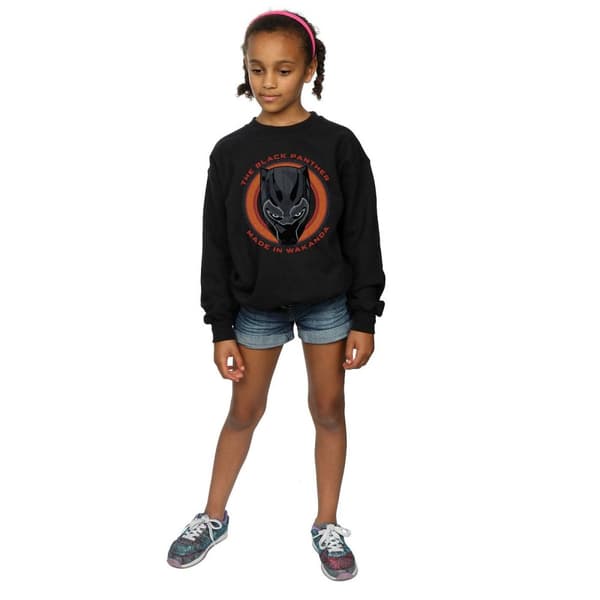 Marvel Girls Black Panther Made in Wakanda Red Sweatshirt
