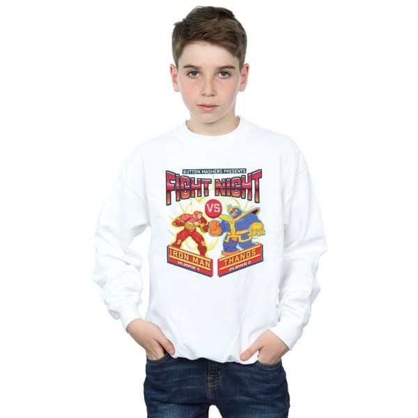 Marvel Boys Fight Night Iron Man Vs Thanos Sweatshirt