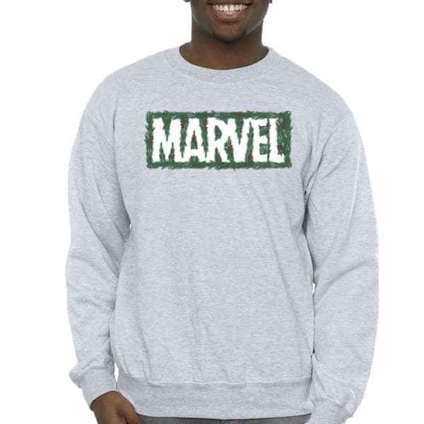 Marvel Mens Holly Logo Sweatshirt