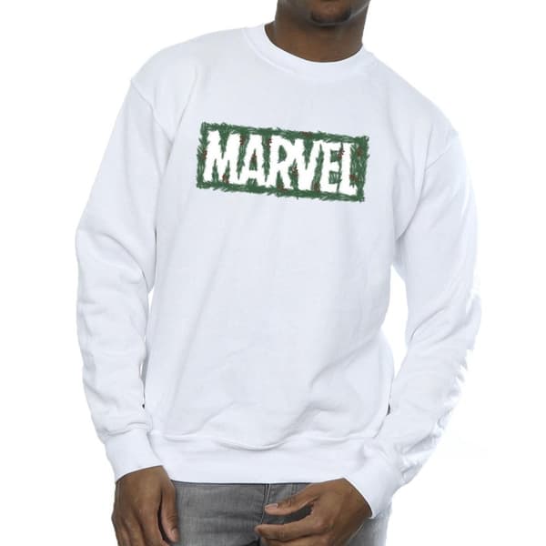 Marvel Mens Holly Logo Sweatshirt