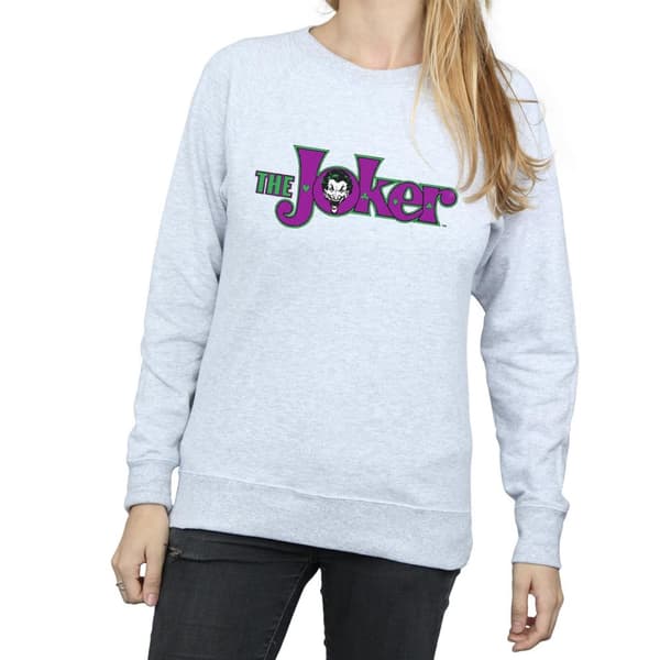 DC Comics Dam/Tjej The Joker Text Logo Sweatshirt