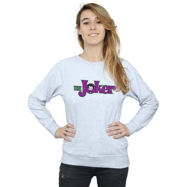 DC Comics Dam/Tjej The Joker Text Logo Sweatshirt