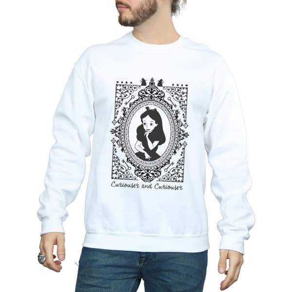Disney Mens Alice In Wonderland Frame Sweatshirt