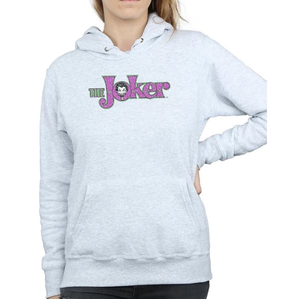 DC Comics Kvinnor/Ladies The Joker Crackle Logo Hoodie