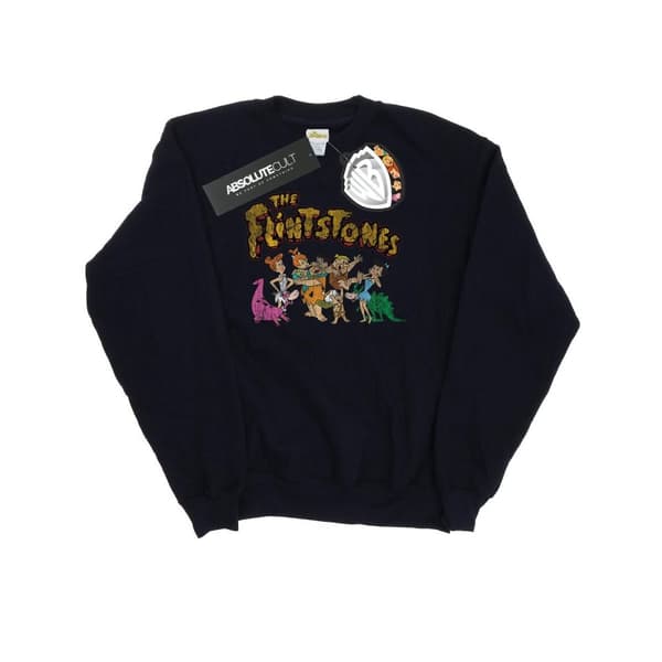 The Flintstones Womens/Ladies Group Distressed Sweatshirt