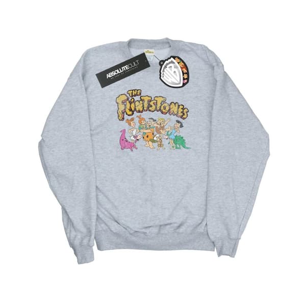 The Flintstones Womens/Ladies Group Distressed Sweatshirt