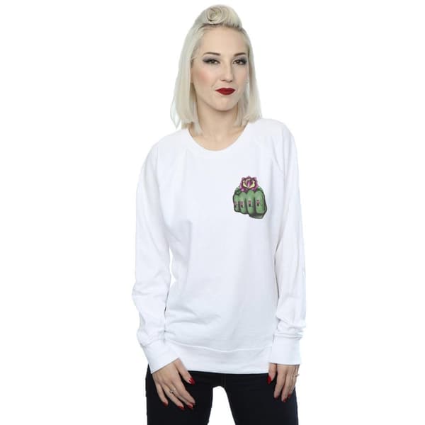 Marvel Womens/Ladies Hulk Tattoo Fist Breast Print Sweatshirt