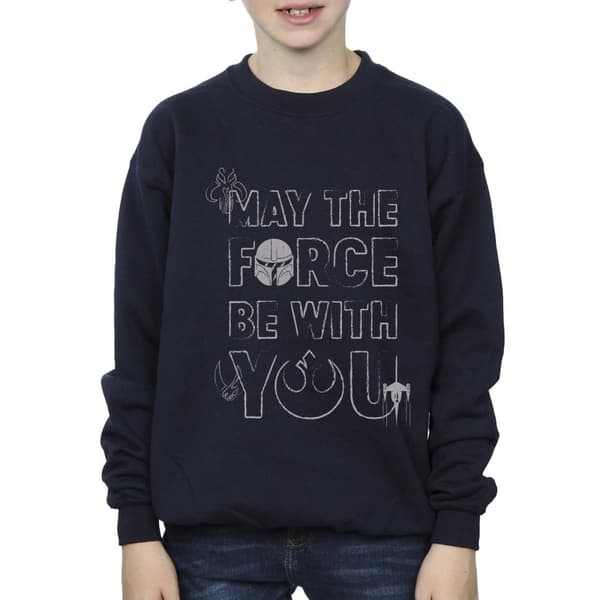 Star Wars Pojkar The Mandalorian May The Force Mando Sweatshirt