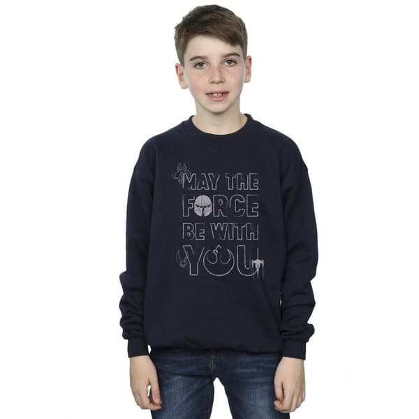 Star Wars Pojkar The Mandalorian May The Force Mando Sweatshirt