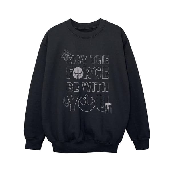 Star Wars Pojkar The Mandalorian May The Force Mando Sweatshirt