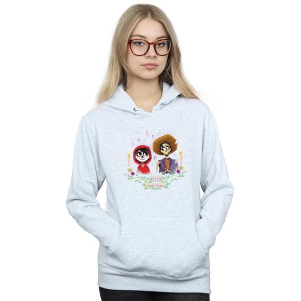 Disney Womens/Ladies Coco Miguel And Hector Hoodie