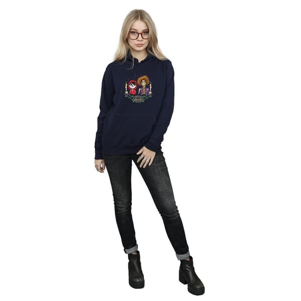 Disney Womens/Ladies Coco Miguel And Hector Hoodie