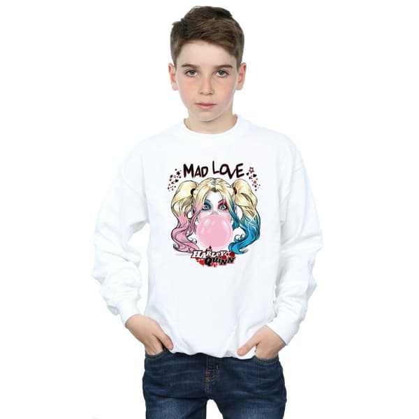 DC Comics Harley Quinn Mad Love-tröja för pojkar