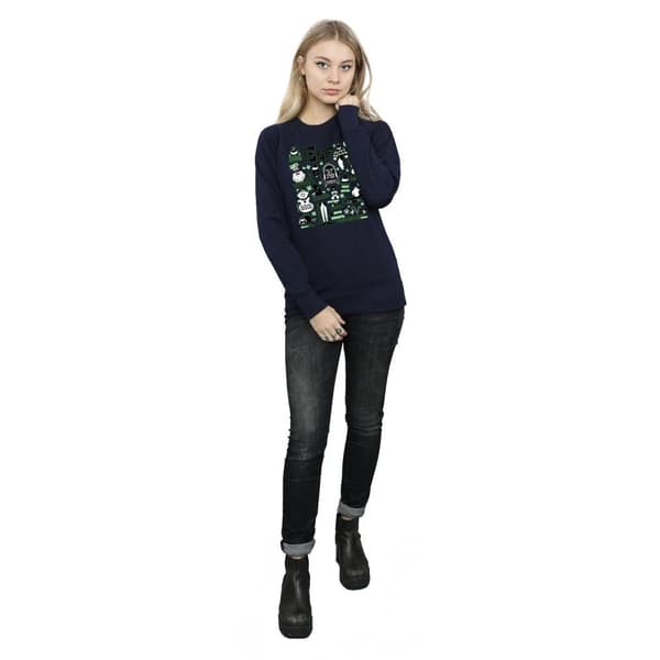Elf Sweatshirt med infografisk affisch - dam/dam