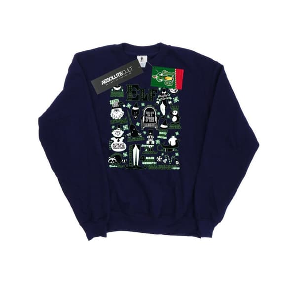 Elf Sweatshirt med infografisk affisch - dam/dam