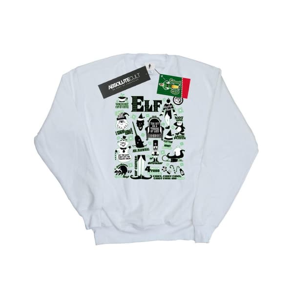 Elf Sweatshirt med infografisk affisch - dam/dam