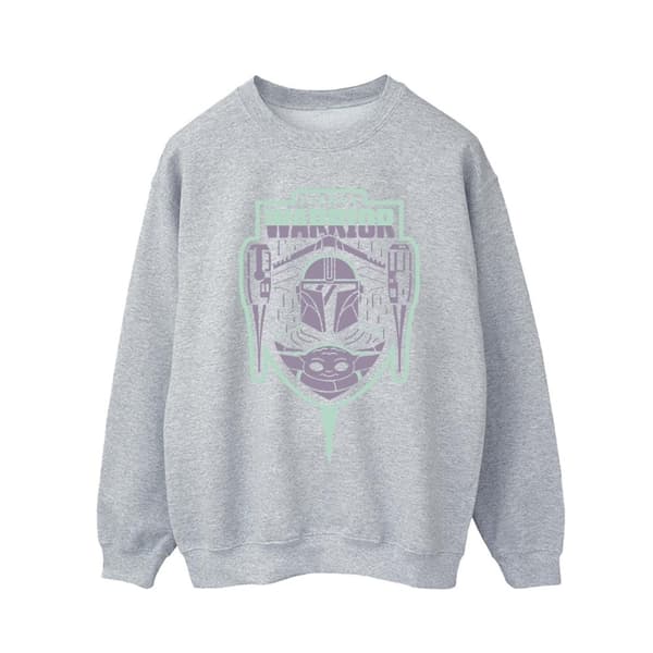 Star Wars Mens The Mandalorian Fierce Warrior Patch Sweatshirt