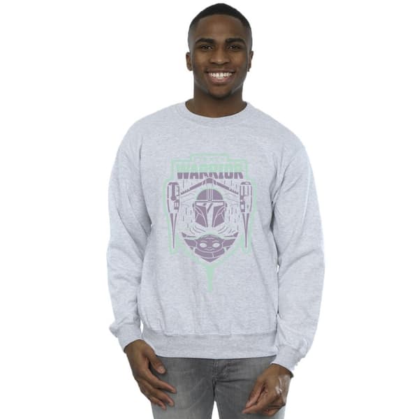 Star Wars Mens The Mandalorian Fierce Warrior Patch Sweatshirt