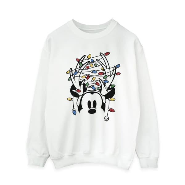 Disney Dam/Tjej Musse Pigg - Sweatshirt med julgransbelysning
