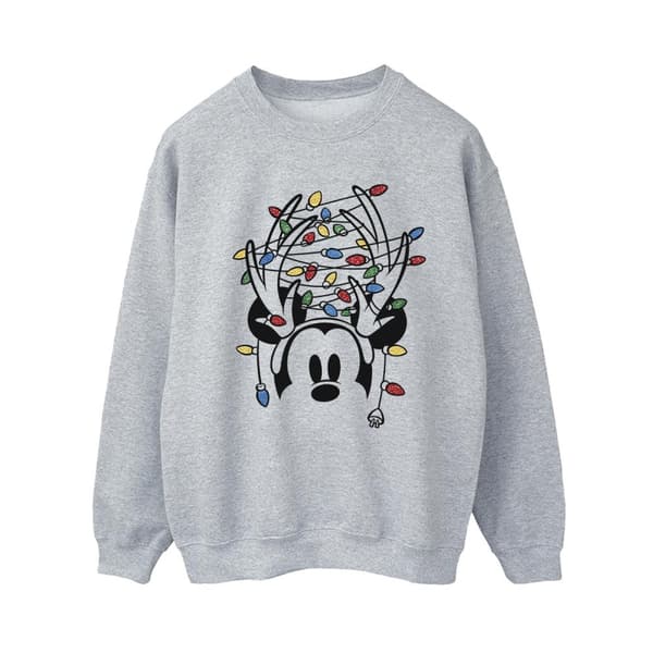 Disney Dam/Tjej Musse Pigg - Sweatshirt med julgransbelysning