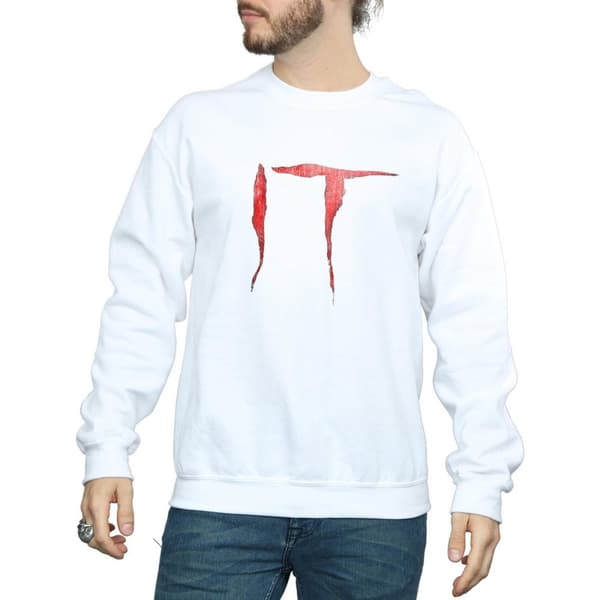 It Mens Distressed Logo Sweatshirt