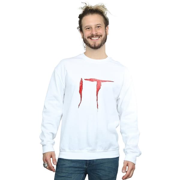 It Mens Distressed Logo Sweatshirt