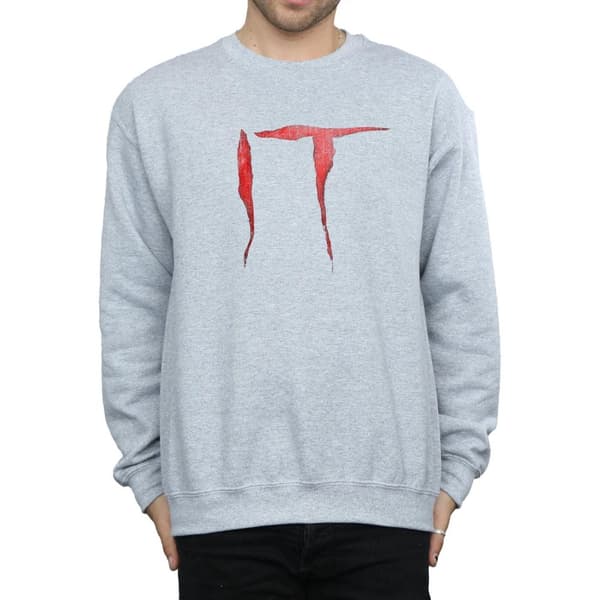 It Mens Distressed Logo Sweatshirt