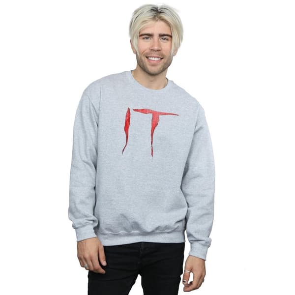 It Mens Distressed Logo Sweatshirt