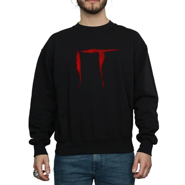 It Mens Distressed Logo Sweatshirt