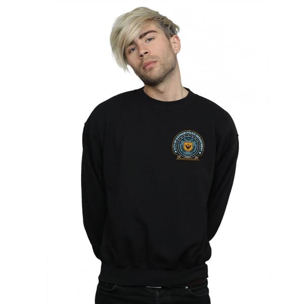 DC Comics Mens Batman Gotham Police Dept Breast Print Sweatshirt