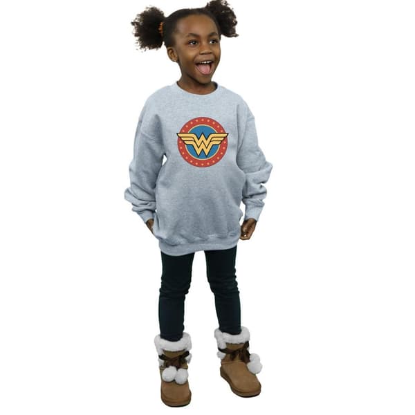 DC Comics Girls Wonder Woman Circle Logo Sweatshirt