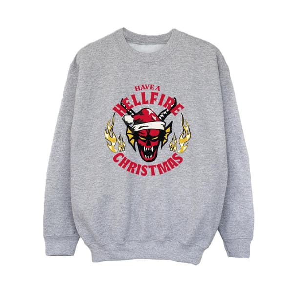 Netflix Boys Stranger Things Hellfire Christmas Sweatshirt