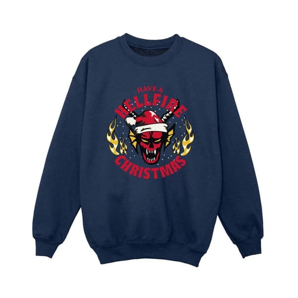 Netflix Boys Stranger Things Hellfire Christmas Sweatshirt