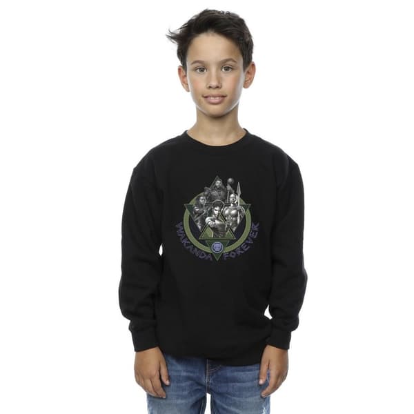 Marvel Black Panther Wakanda Forever Group Ring Pose Sweatshirt för pojkar
