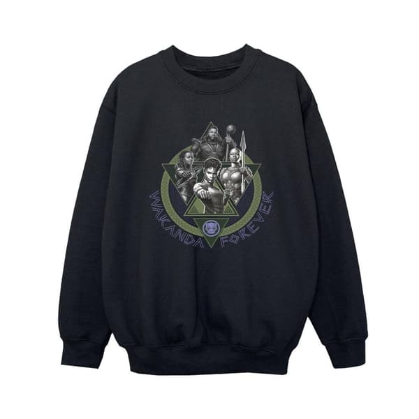 Marvel Black Panther Wakanda Forever Group Ring Pose Sweatshirt för pojkar
