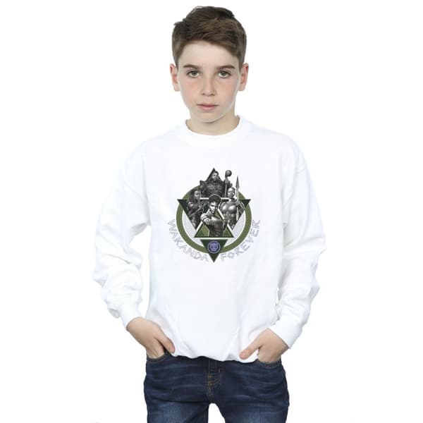 Marvel Black Panther Wakanda Forever Group Ring Pose Sweatshirt för pojkar