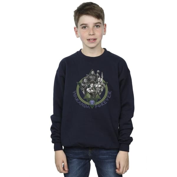 Marvel Black Panther Wakanda Forever Group Ring Pose Sweatshirt för pojkar