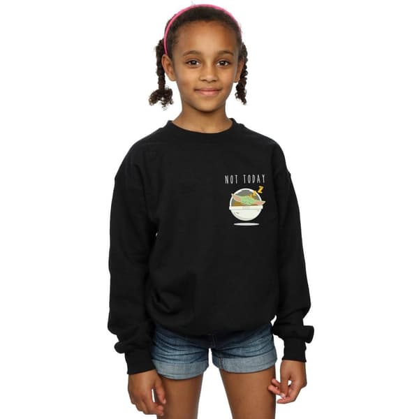 Star Wars Girls The Mandalorian Not Today Faux Pocket Sweatshirt