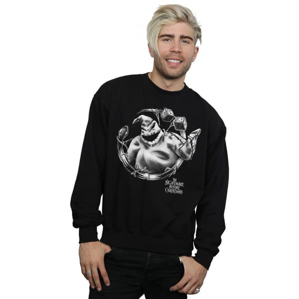 Disney Mens Nightmare Before Christmas Ooogie Boogie Mono Sweatshirt