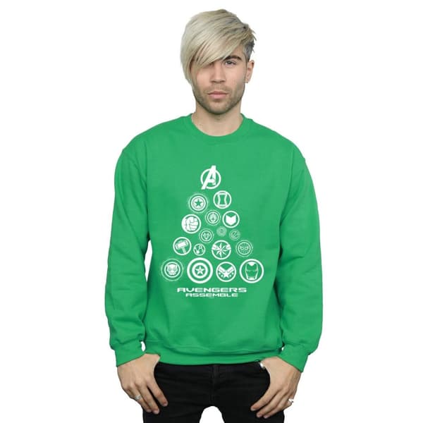 Marvel Mens Avengers Endgame Pyramid Icons Sweatshirt